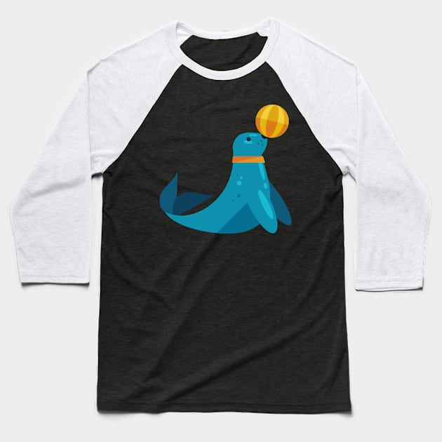 circus seal Baseball T-Shirt by FromBerlinGift